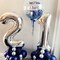 21 Number Balloons Silver 12 or 21 Balloons Number 40 Inch Number 21 Foil Mylar Balloons (S-number 12)